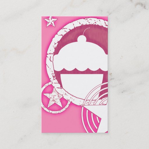 Customizable punk cupcake business card templates