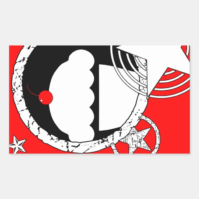 punk cupcake rectangular sticker (Front)