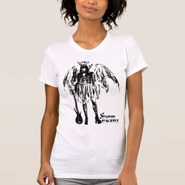 Punk Fairy band 80s style custom made white t-shir T-Shirt (Front)