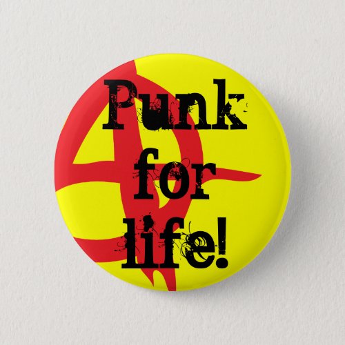 Punk for life button