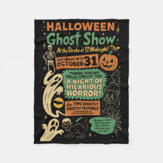 Punk Funny Horror Spooky Halloween Ghost Show Ghos Fleece Blanket