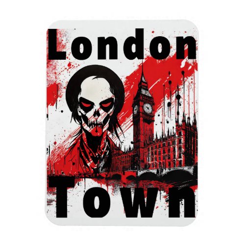Punk Gift London England Zombie Rot Horror Magnet