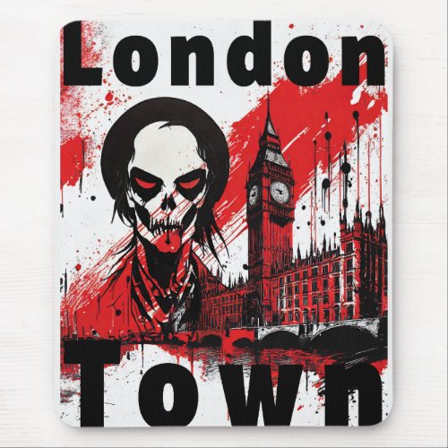 Punk Gift London England Zombie Rot Horror Mouse Pad