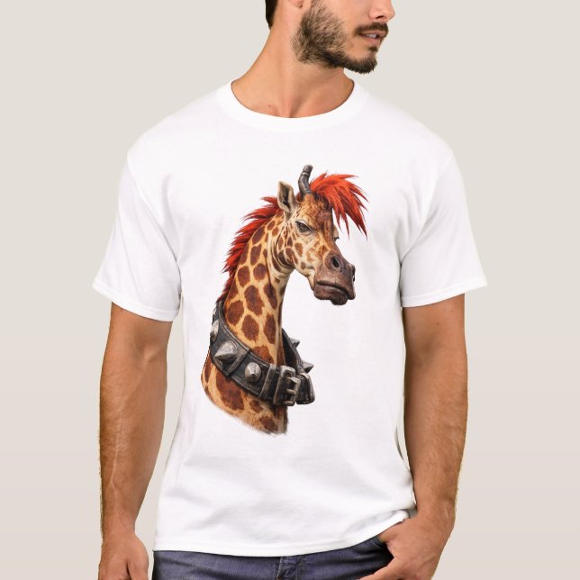 Punk Giraffe T-Shirt – Unique Street Style (Front)