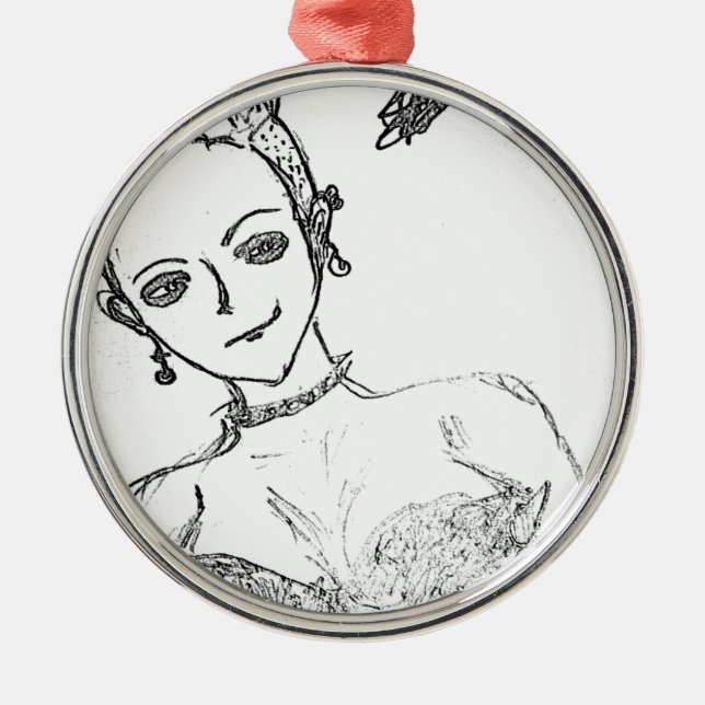 punk girl metal ornament (Front)