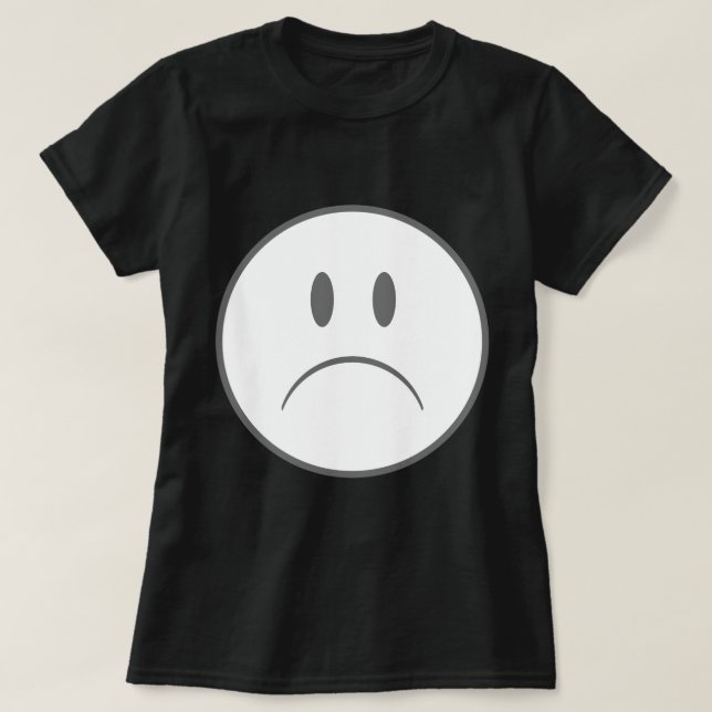 PUNK GOTH FROWN FACE T-SHIRT (Design Front)
