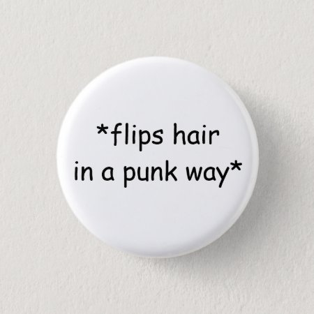 Punk Hair Flip Button