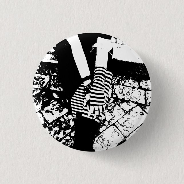 punk hearted pinback button (Front)