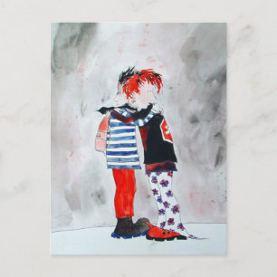 Punk hug postcard