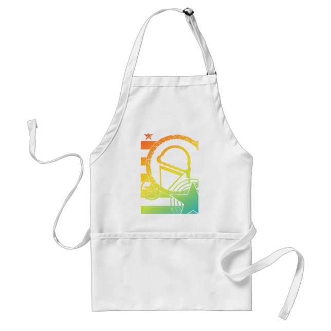 punk ice cream dripz adult apron (Front)