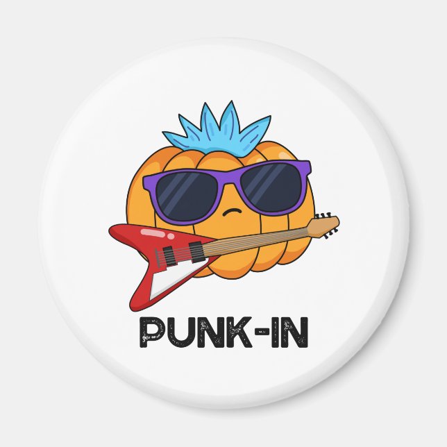 Punk-in Funny Punk Rock Pumpkin Pun  Magnet (Front)