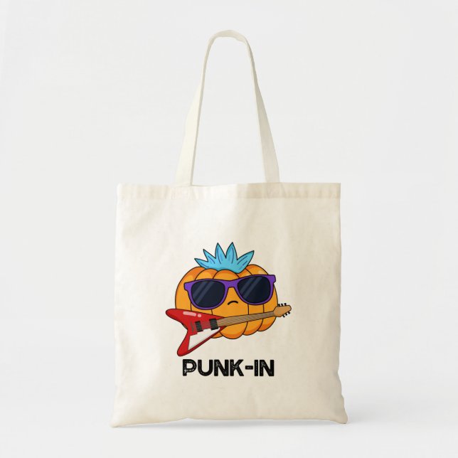 Punk-in Funny Punk Rock Pumpkin Pun  Tote Bag (Front)