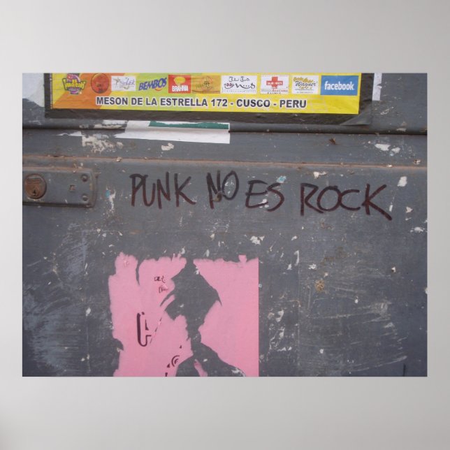 Punk Is Not Rock - Graffiti Poster (Front)