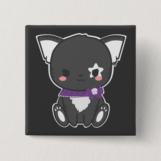 Punk Kitty Button (Front)