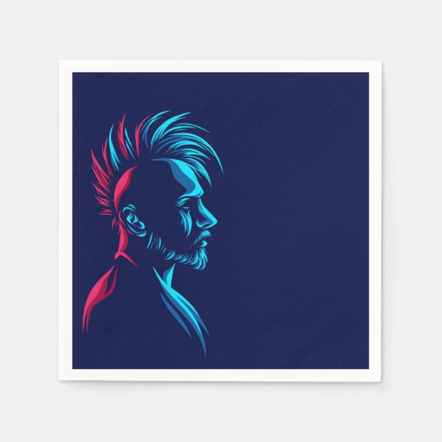 Punk man napkins (Front)