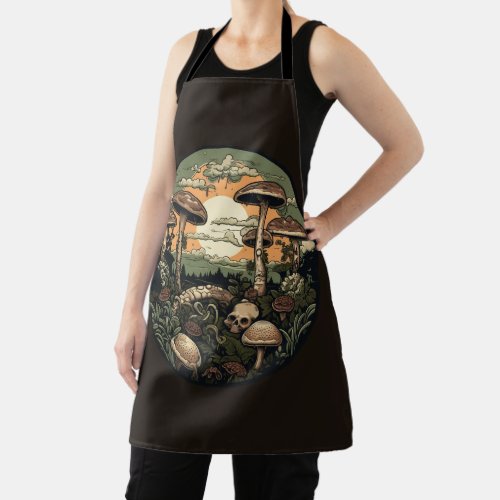 Punk Mushroom Forest Apron