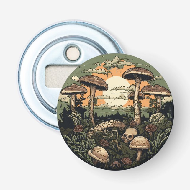 Punk Mushroom Forest Bottle Opener (Front)