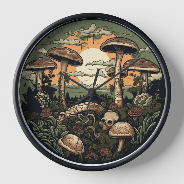 Punk Mushroom Forest Clock (Front)