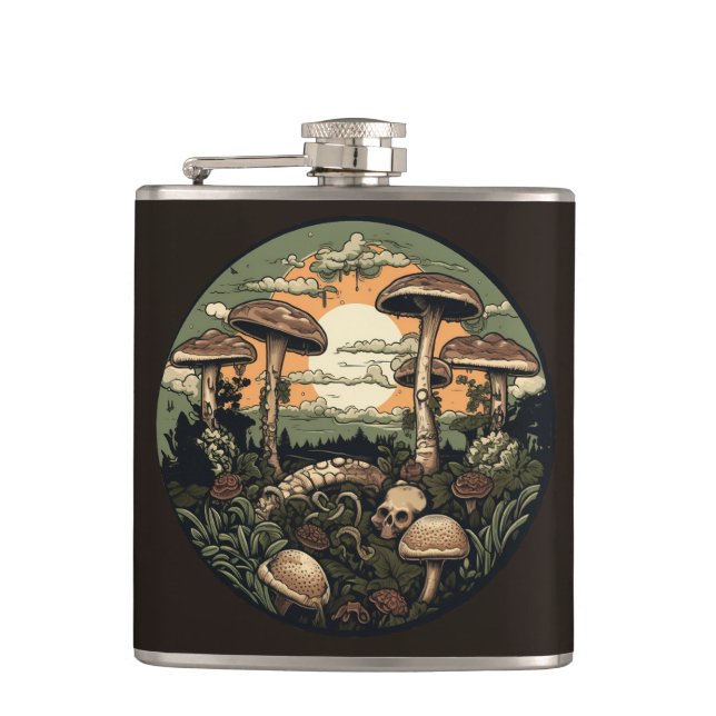 Punk Mushroom Forest Flask (Front)
