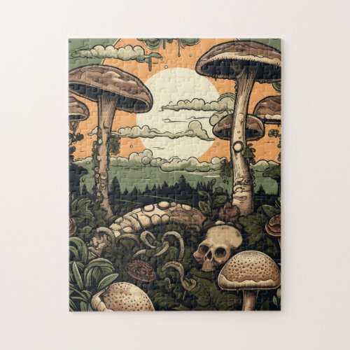 Punk Mushroom Forest Jigsaw Puzzle