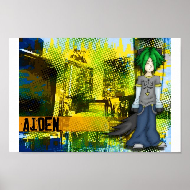 Punk Neko Aiden Wallpaper Poster (Front)