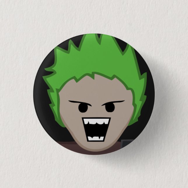 Punk-o-Matic Guitarist Button Pin (Front)