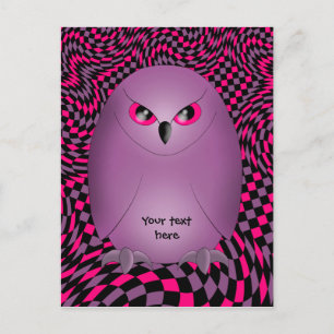 Punk owl postcard