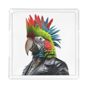 Punk Parrot Acrylic Tray