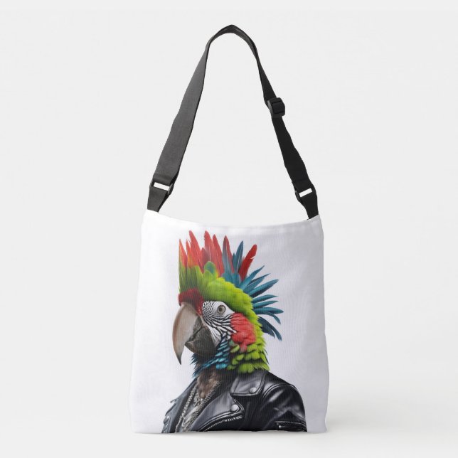 Punk Parrot Crossbody Bag (Front)