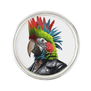 Punk Parrot Lapel Pin