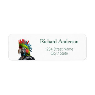 Punk Parrot Return Address Labels