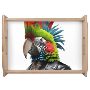 Punk Parrot Serving Tray