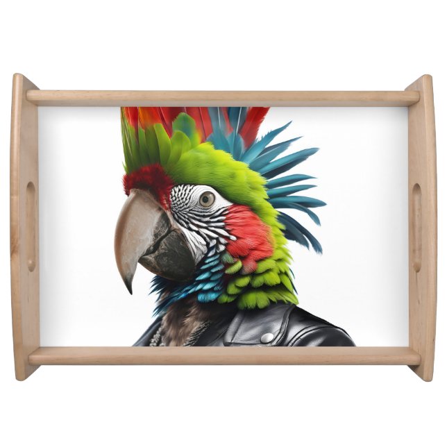 Punk Parrot Serving Tray (Front)