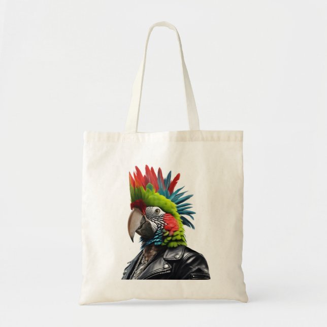 Punk Parrot Tote Bag (Front)