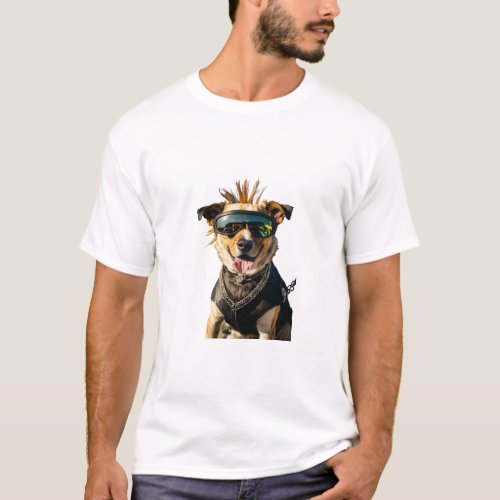 Punk Paws Rebel Canine T_Shirt