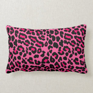 Punk Pink Leopard Print Lumbar Pillow