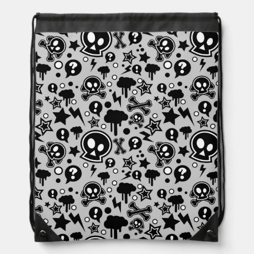 Punk Pop Pattern Drawstring Bag