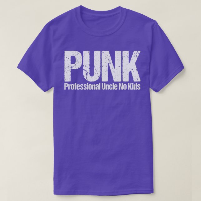 Punk Professional Uncle No Kids Funny Definition P T-Shirt (Design Front)