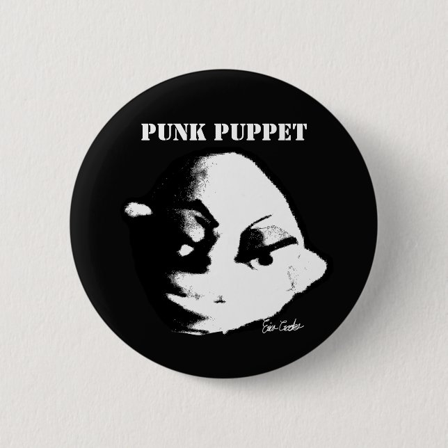 Punk Puppet (Erica Crooks design) Button (Front)