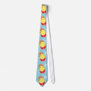 punk rock anarchy easter chick mens neck tie