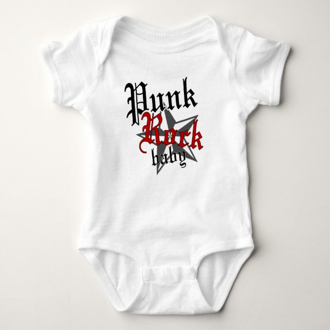 Punk Rock Baby Baby Bodysuit (Front)
