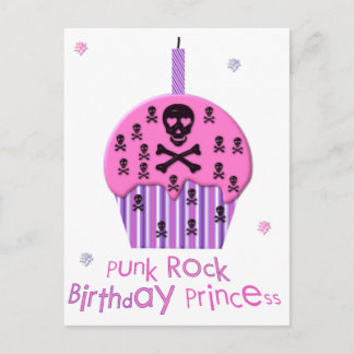 Punk Rock Birthday Princess Postcard
