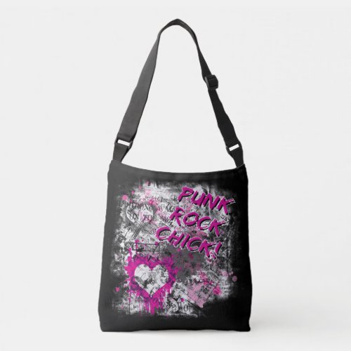 Punk Rock Chick Crossbody Bag