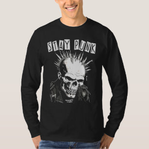 Punk Rock Concert Skull Skeleton Mohawk Mohican S T-Shirt