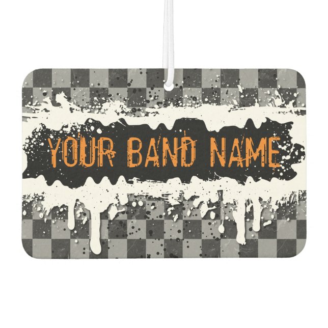 Punk Rock Custom Band Merch Music Swag Musician Air Freshener (Front)