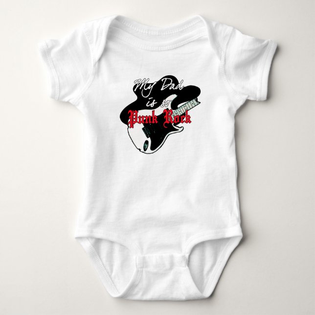 Punk Rock Dad Baby Bodysuit (Front)