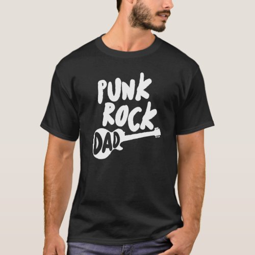 Punk Rock Dad Guitar Punker Rocker Ska Band Tattoo T_Shirt