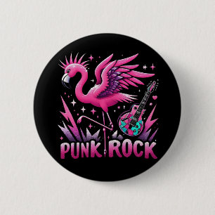 punk rock,Flamingo rock Button