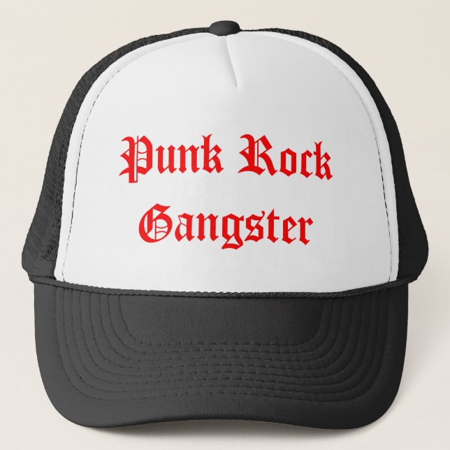 Punk  Rock Gangster Trucker Hat (Front)