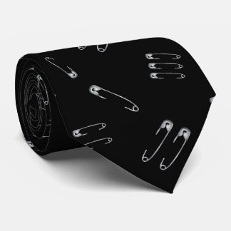 Punk Rock Heavy Metal Safety Pins Neck Tie